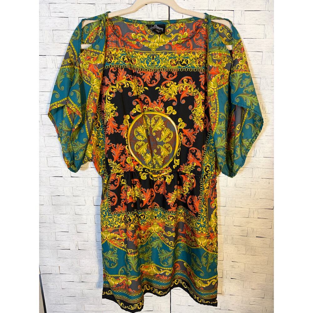 Angie women’s tunic blouse bohemian feminine cold shoulder‎ lightweight travel ￼